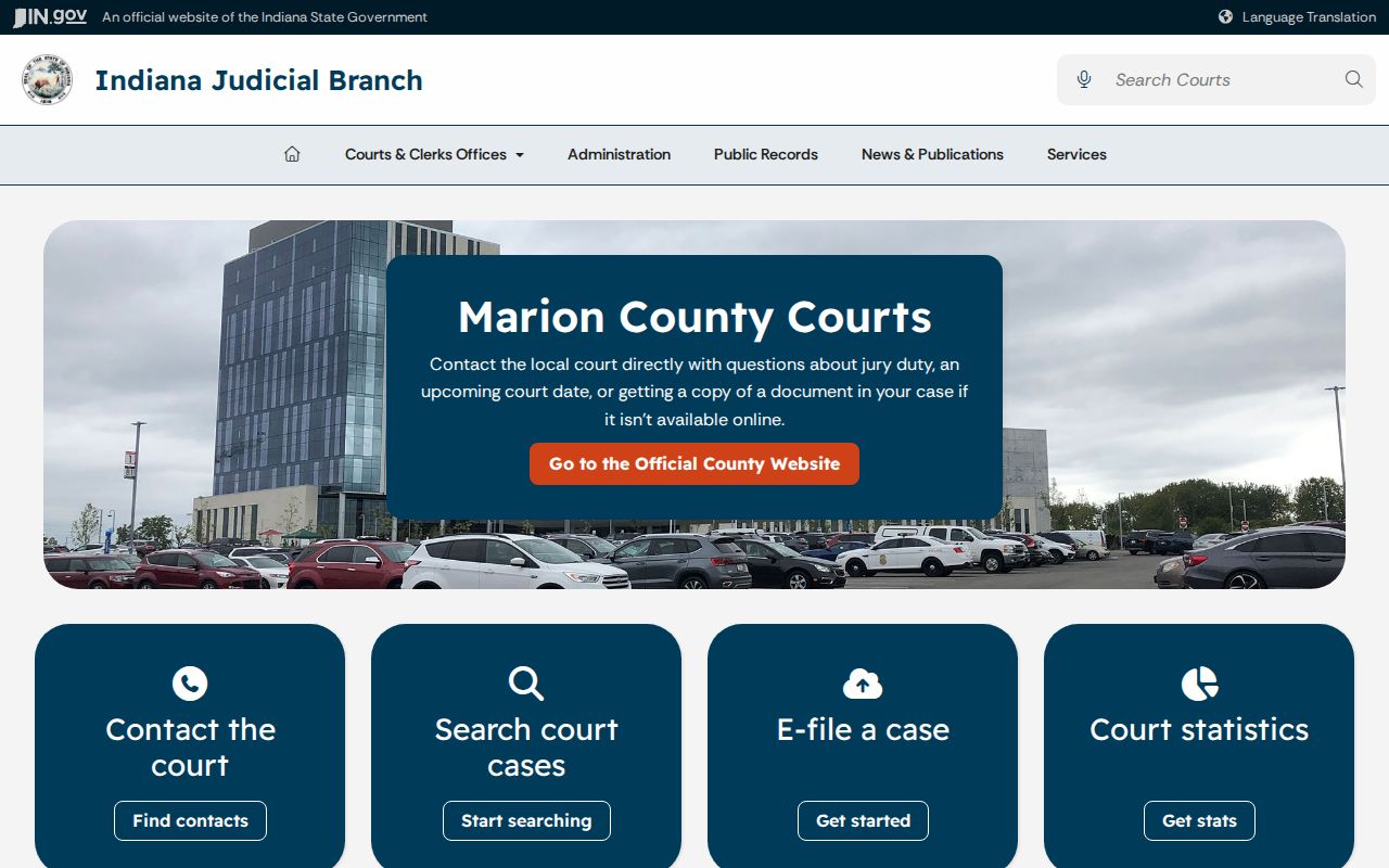 Marion County warrant records judicial district page