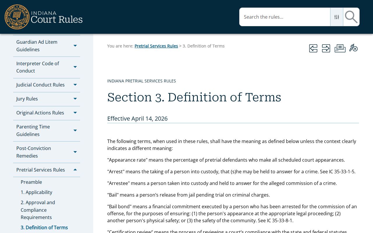 Marion County bench warrant failure-to-appear pretrial definition
