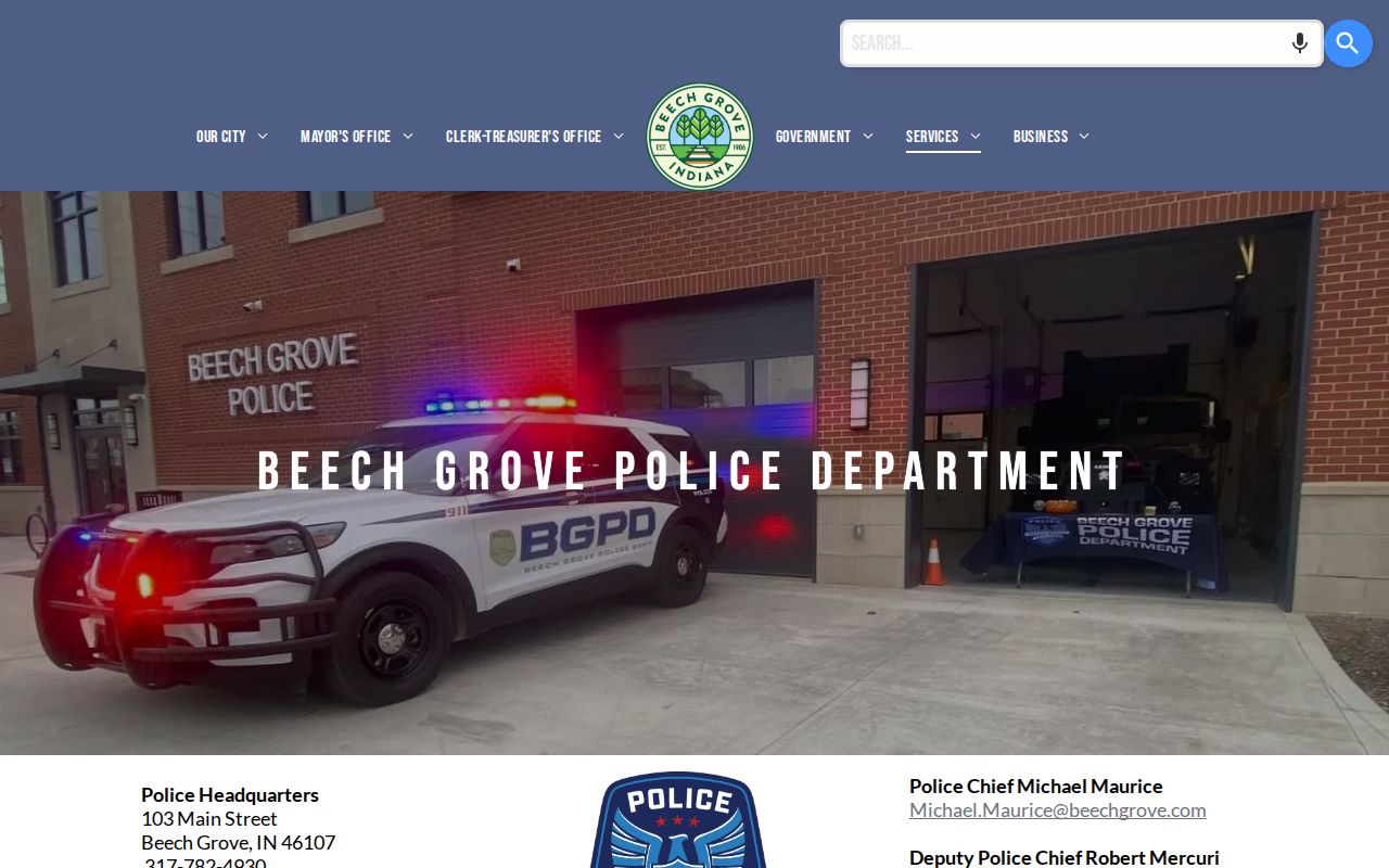 Beech Grove warrant records and official police contact